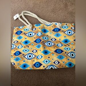 Fadivo New York Women's Blue and Gold Tote Bag